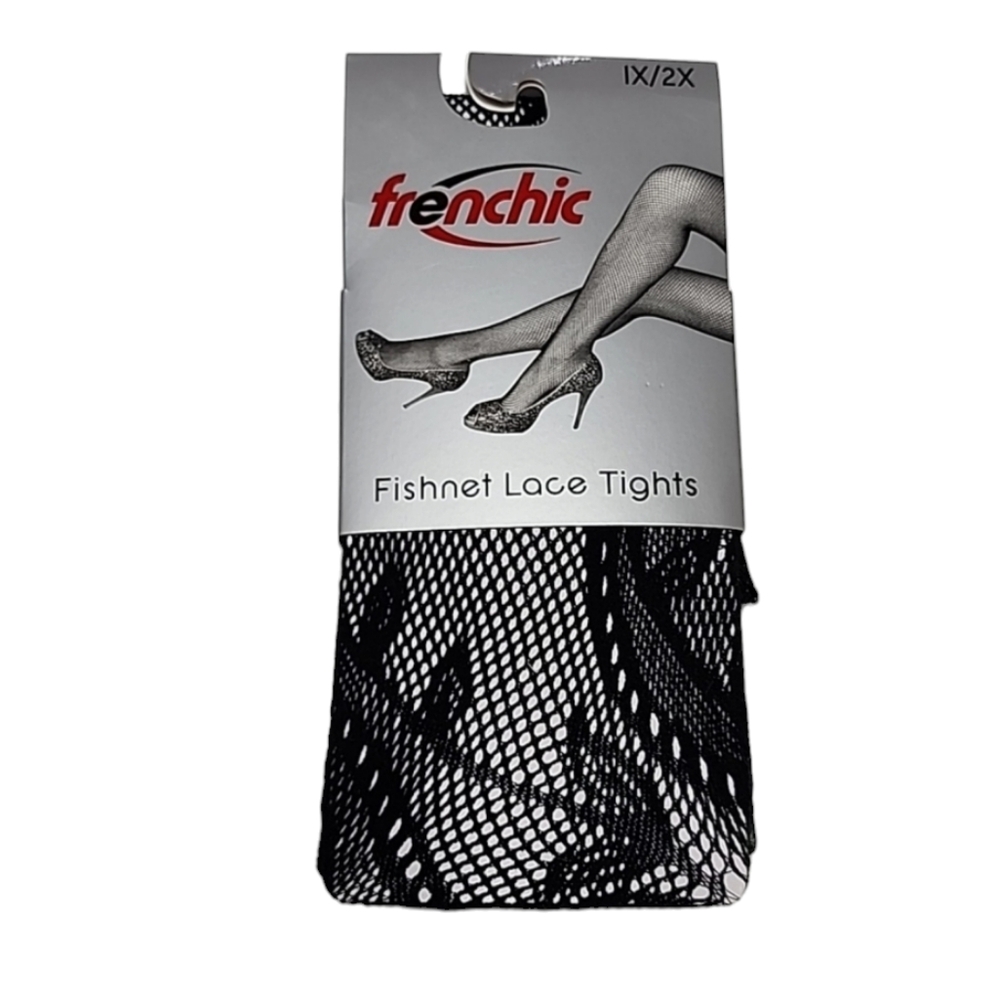 Frenchic Fishnet Women's‎ Lace Stockings Tights Sexy Pantyhose Plus Size 1X/2X